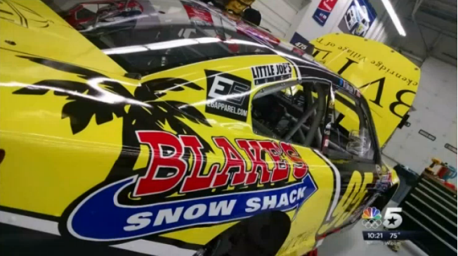 No, 95 Nascar features Blake's Snow Shack 