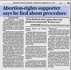 Ron Fitzsommons Lie partial birth abortion